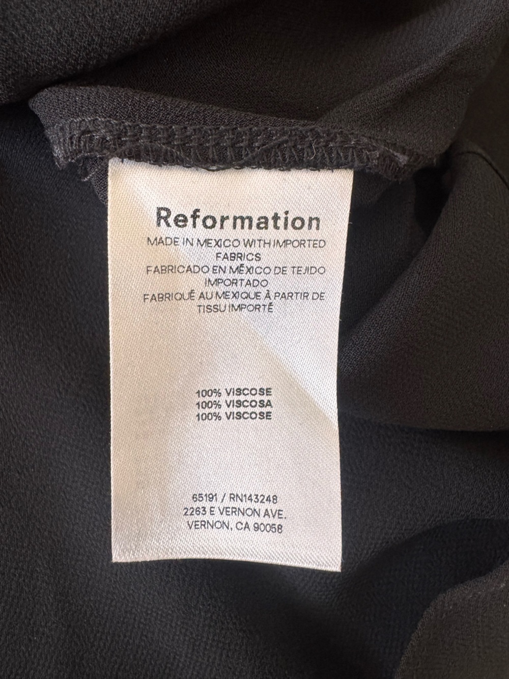 Reformation Brandy Georgette Black Mini Skirt - Picture 7 of 7